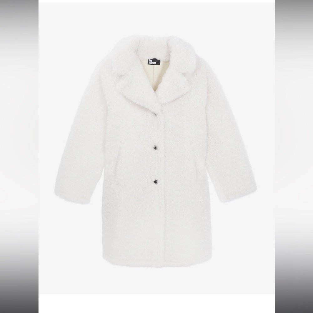 NWT The Kooples Womens Ecru Collared jacket